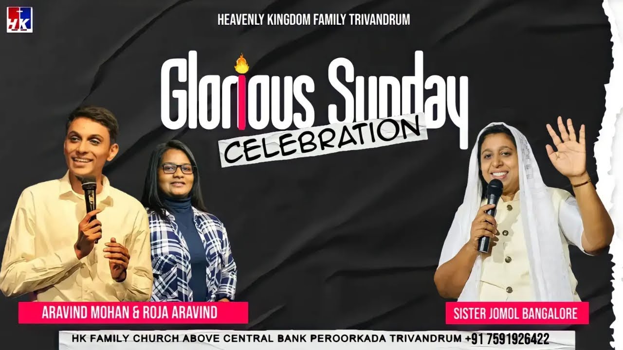 🔴LIVE GLORIOUS SUNDAY | Revivalist Aravind Mohan | Sister Jomol Bangalore | Heavenly Kingdom Family
