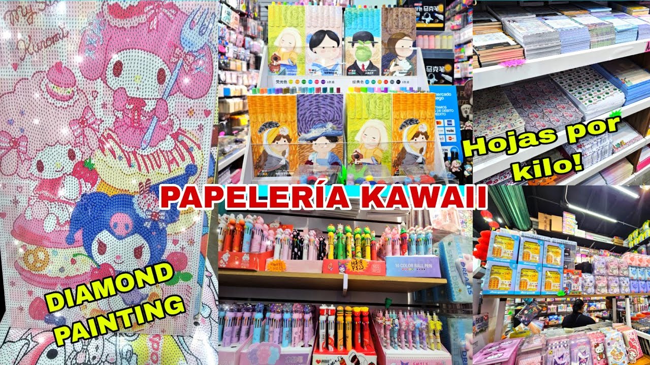 HOJAS DECORADAS POR KILO/ DIAMOND PAINTING/ POST IT/ PLUMONES CON OLOR/ PAPELERÍA KAWAII