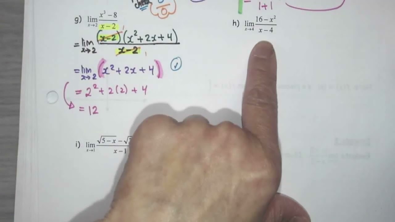 Calculus MCV4U1 1.5 Property of Limits Part 2