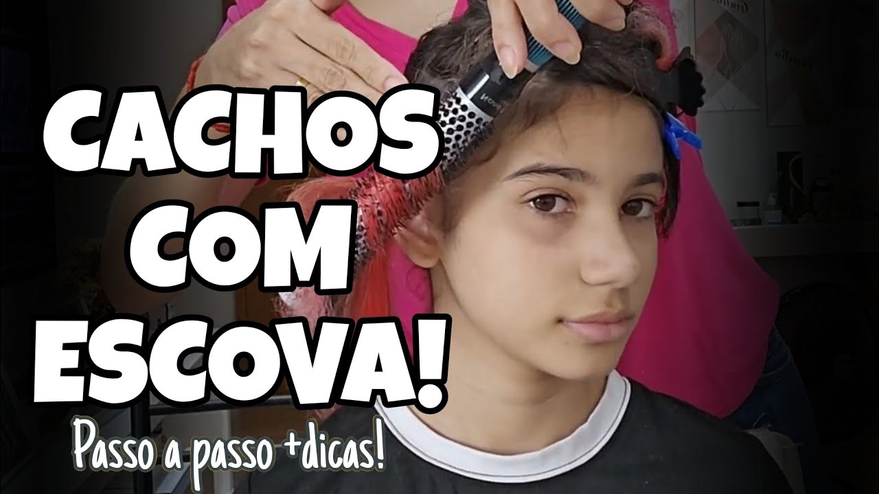 CACHOS COM ESCOVA DA MANEIRA MAIS SIMPLES POSSÍVEL!! Passo a passo +dicas!