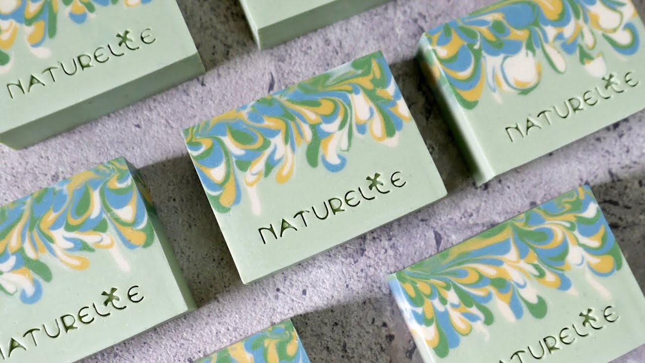 小碎花渲染 - drop swirl technique handmade soap - 手工皂