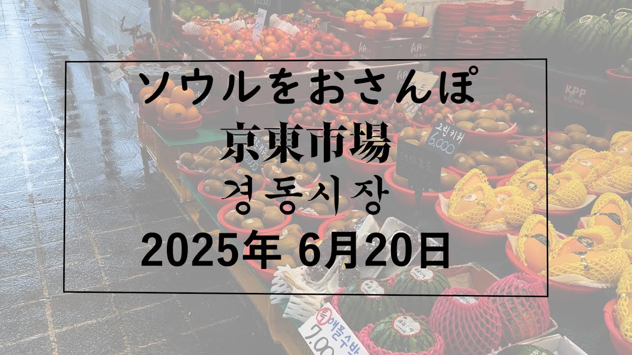 【韓国】ソウルをおさんぽ vol315　　2025.06.20 　京東市場編