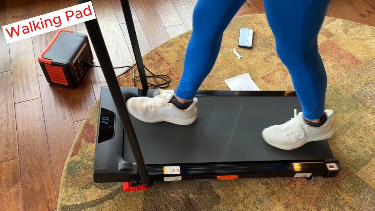 CURSOR FITNESS Incline Walking Pad Treadmill with Handle