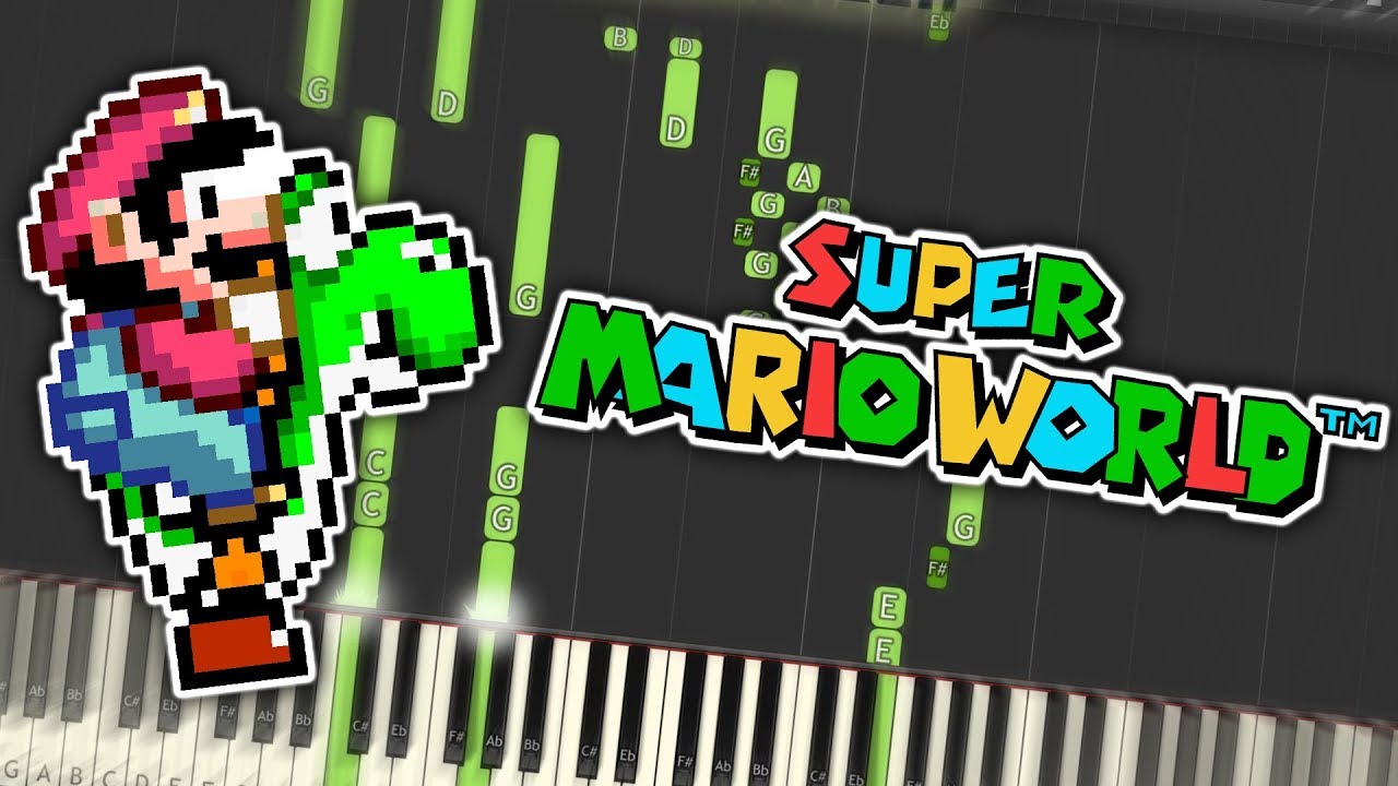 Super Mario World - Title Screen Theme Piano Tutorial Synthesia