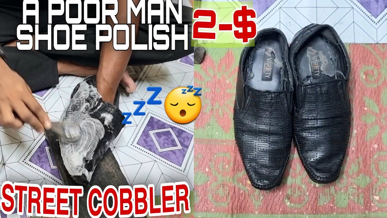 Thw Indian Cobbler, Great Street cobbler,Best Shoe Shine With Cream And Polish Full Rest 🌙💤😴✨️