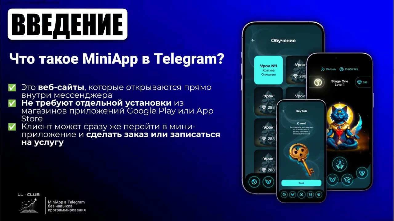 Вводная часть курса «MiniApp в Telegram без навыков программирования»