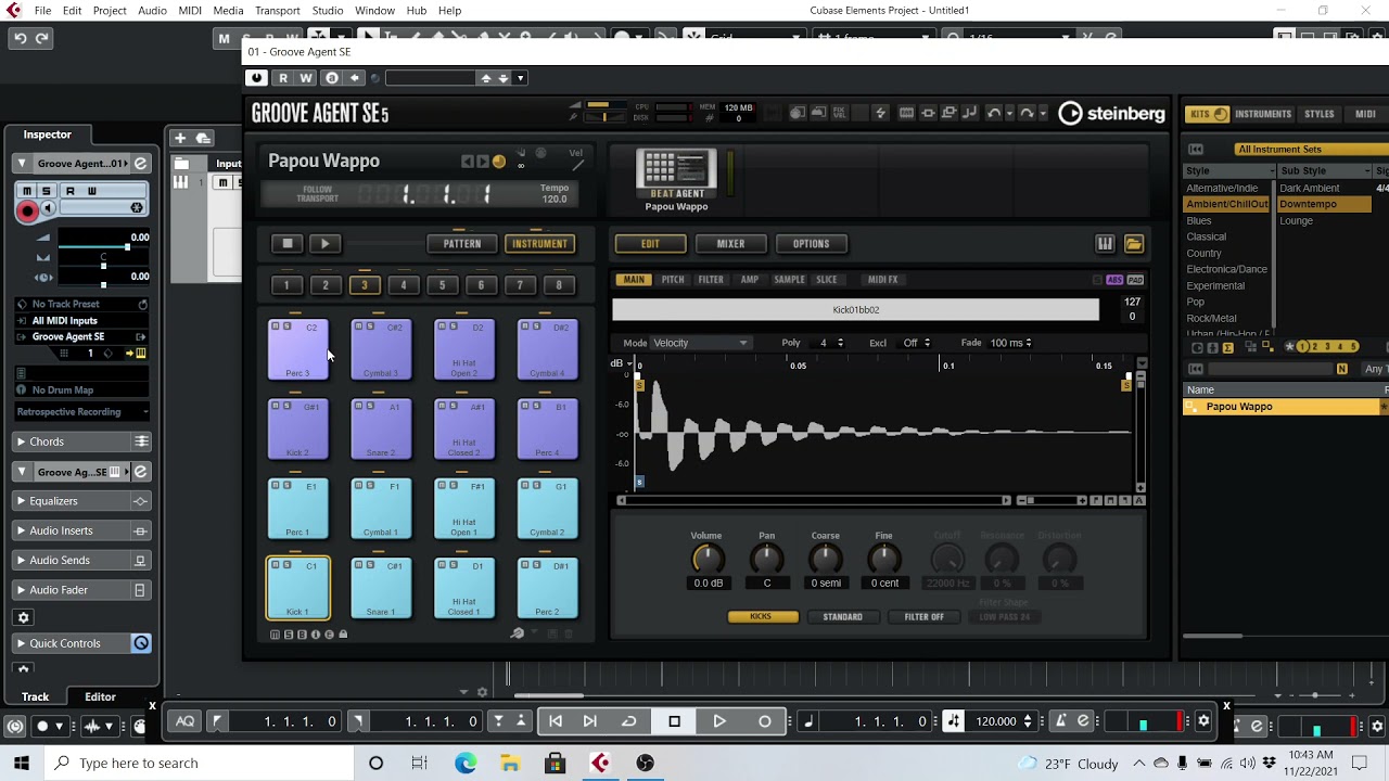 HOW TO LOOP A SAMPLE WITH GROOVE AGENT SE 5 IN CUBASE ELEMENTS 11