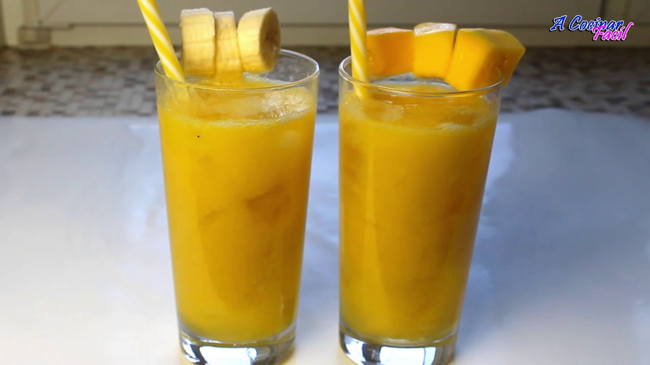 JUGO DE MANGO Y PLÁTANO / RICO Y SALUDABLE / A COCINAR FÁCIL