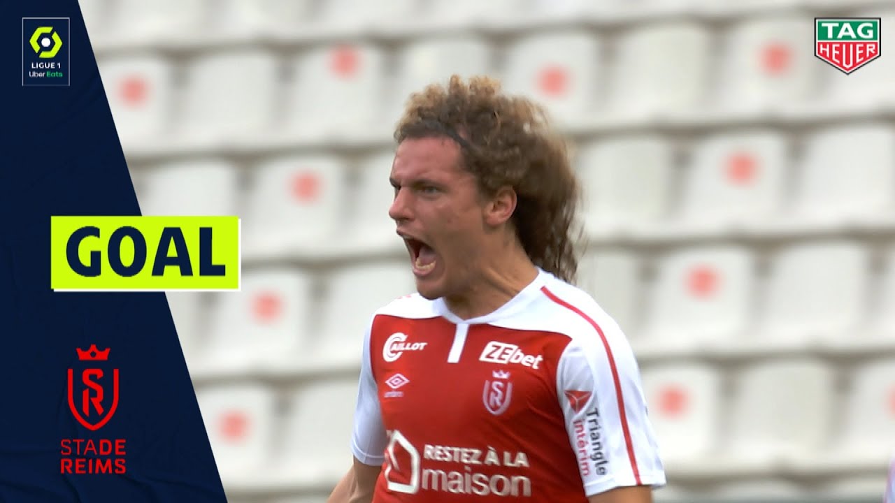 Goal Wout FAES (27' - STADE DE REIMS) STADE DE REIMS - RC STRASBOURG ALSACE (2-1) 20/21