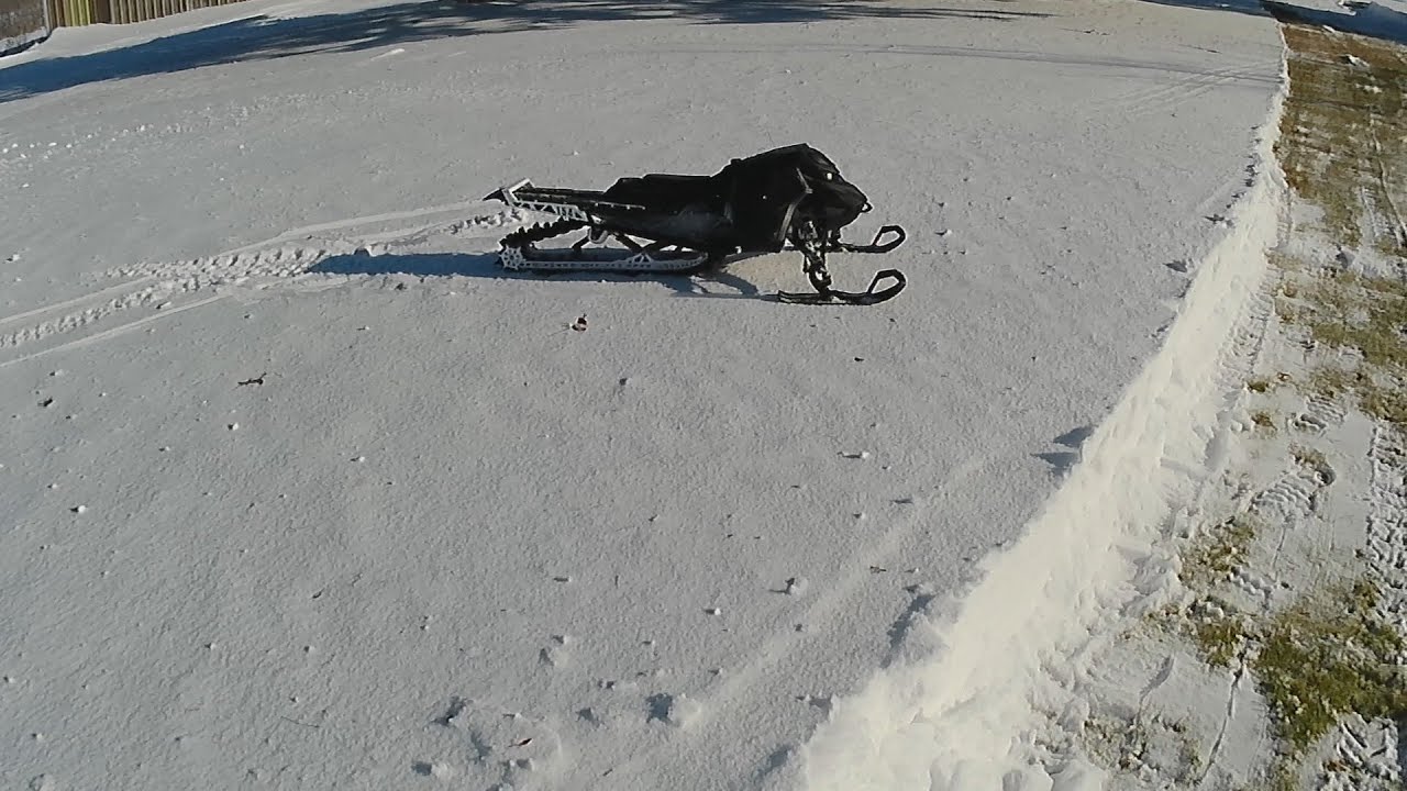 Skeeride 2 150% scale rc snowmobile gets some air.