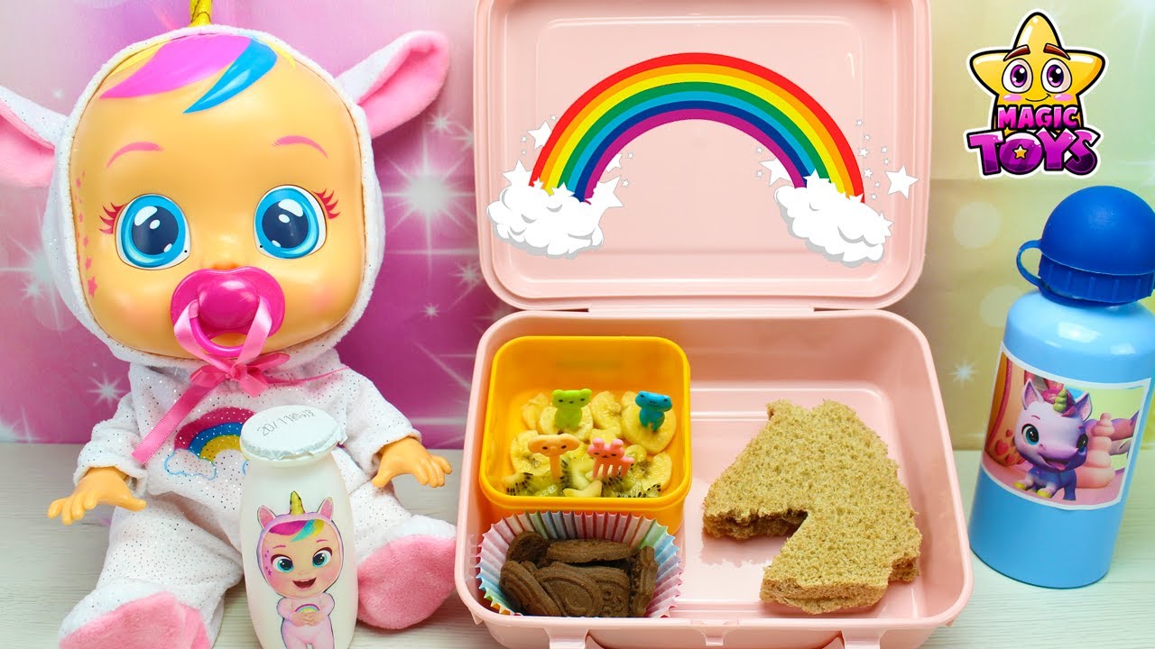 Como preparar una LONCHERA de UNICORNIO de BEB&Eacute;S LLORONES L&aacute;grimas M&aacute;gicas