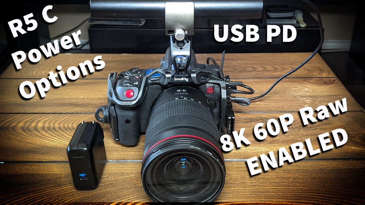 Canon R5C USB PD External Power - Power for 8k60 with USB PD (it works)- 4k Record times Anker PB