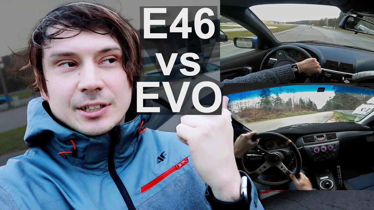 BMW E46 325ti vs Mitsubishi Lancer EVO VII | TOR Kielce | radzio FLAT OUT
