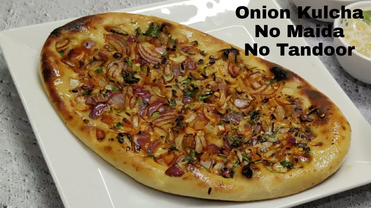 Wheat Flour Onion Kulcha | No Tandoor No Oven No Yeast | Tandoori  Kulcha On Tawa | The Veggie Rasoi