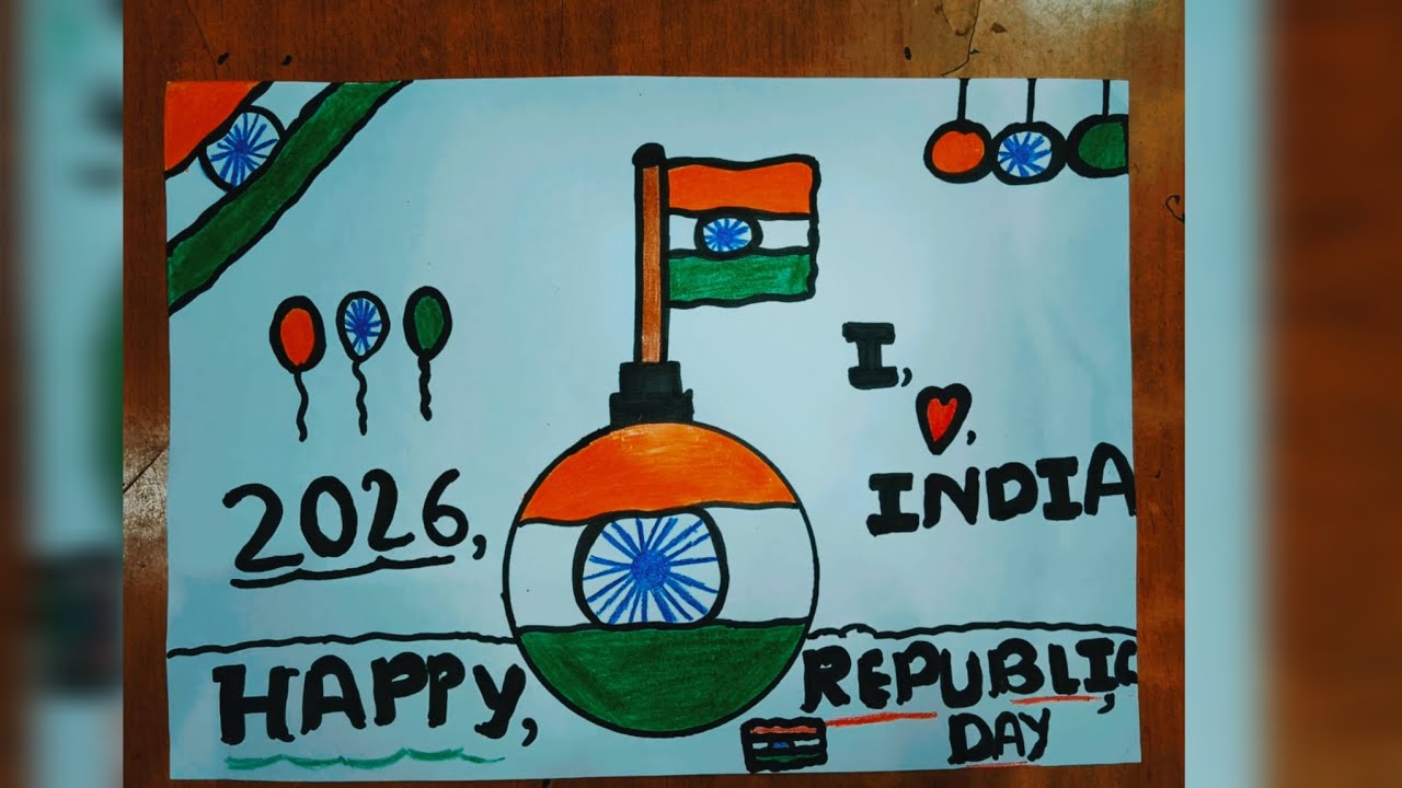 26 January Republic Day 2026 🇮🇳 | This Drawing Will Make You Feel Proud | Indian Flag Art