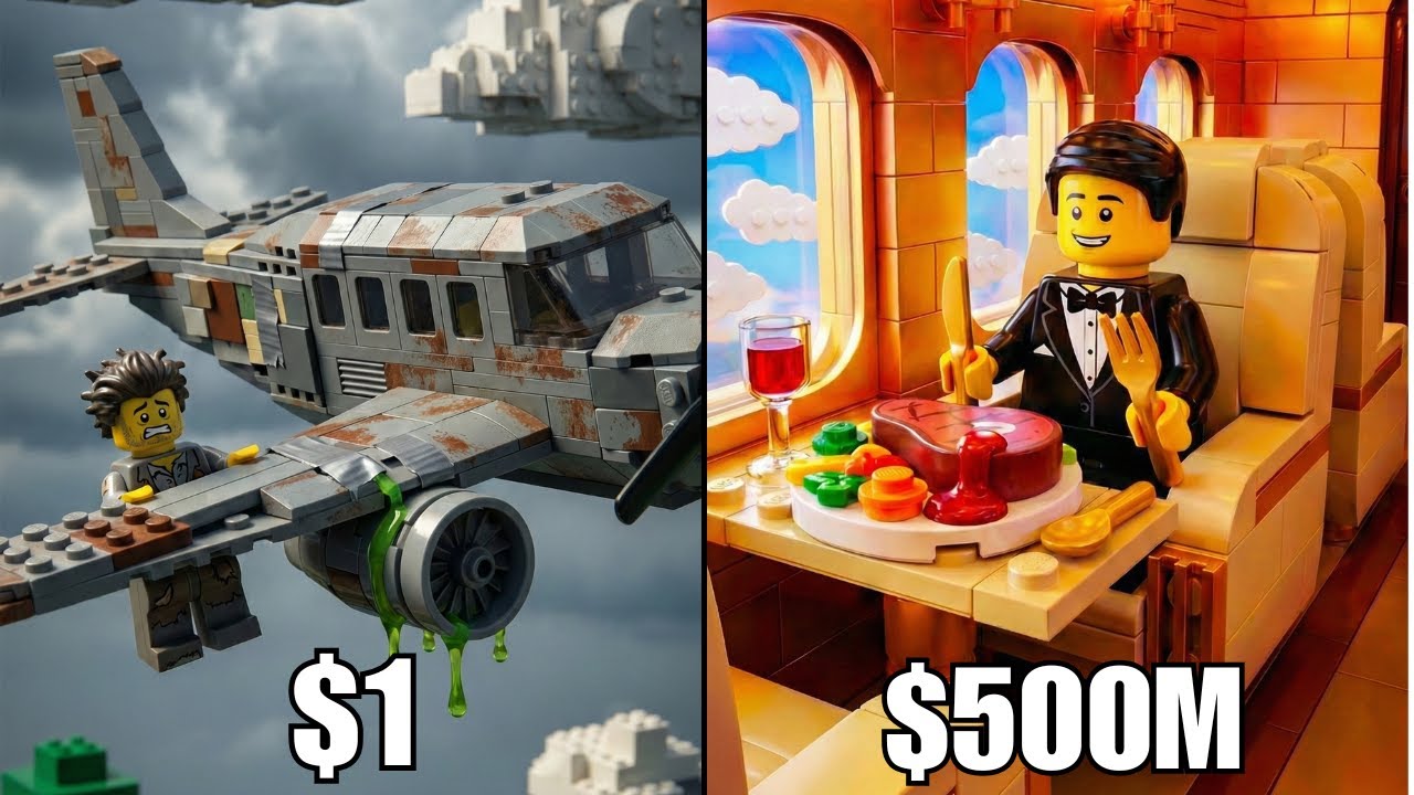 $1 vs $500,000,000 LEGO PLANE!