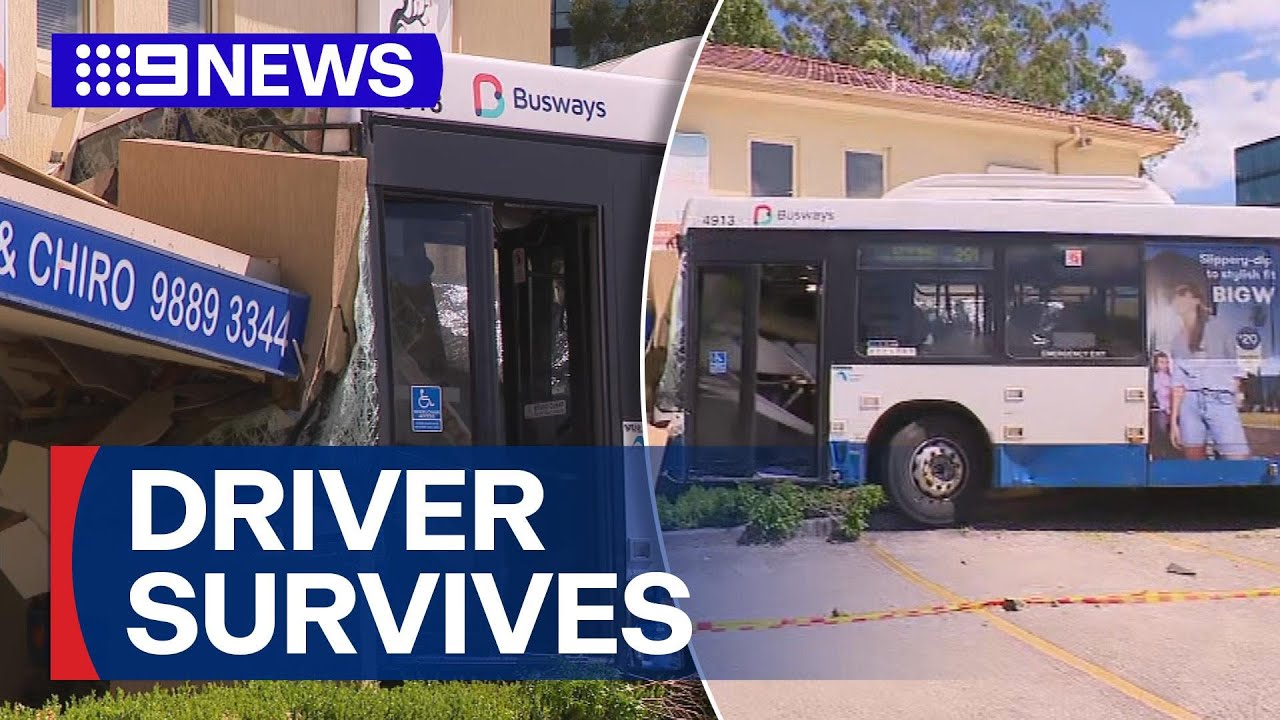 A Sydney bus driver smashed into a medical centre with patients inside | 9 News Australia
