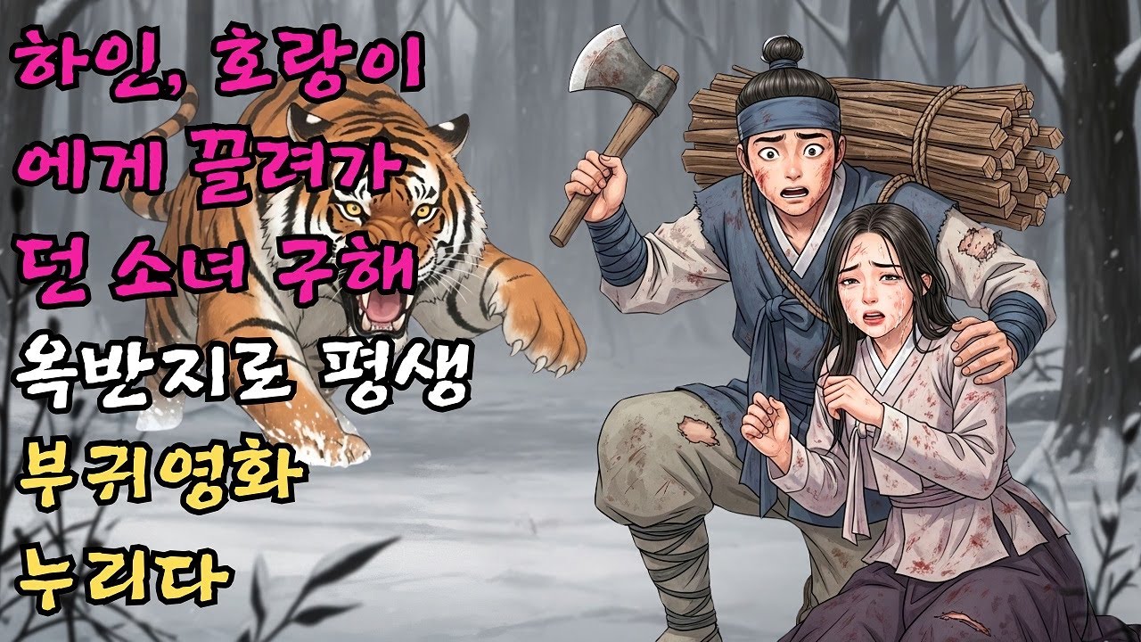 호랑이에게 끌려가던 소녀를 목숨 걸고 구한 하인, 그녀가 준 옥반지 덕분에 평생 부귀영화를 누리다. #야담 #민담 #전설 #설화