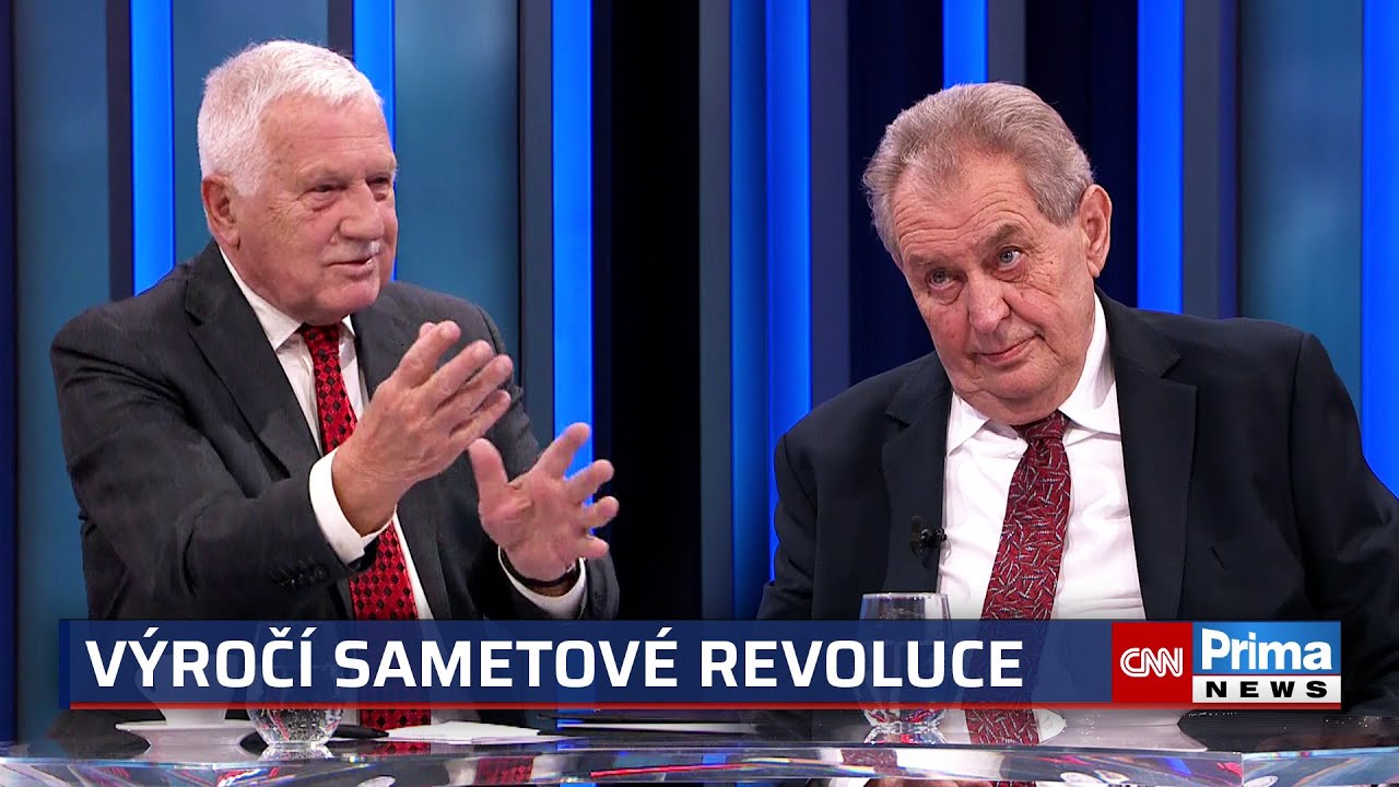 Speciál CNN Prima NEWS: Václav Klaus a Miloš Zeman vzpomínají na sametovou revoluci