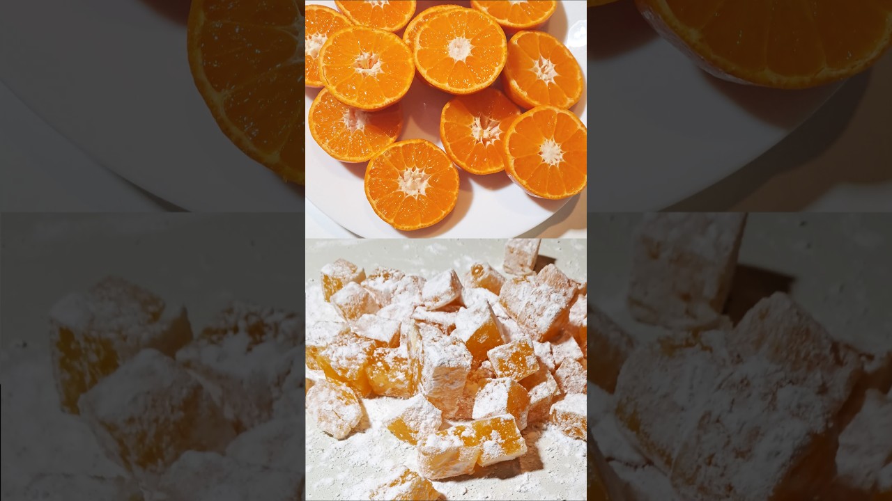How to Make Orange Turkish Delight | Traditional Lokum Recipe #food #chickenpattyburger