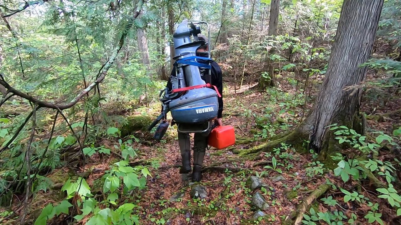 Tips on Trolling Lake Trout without a Down Rigger & Carrying a Motor into a Remote Portage Lake.