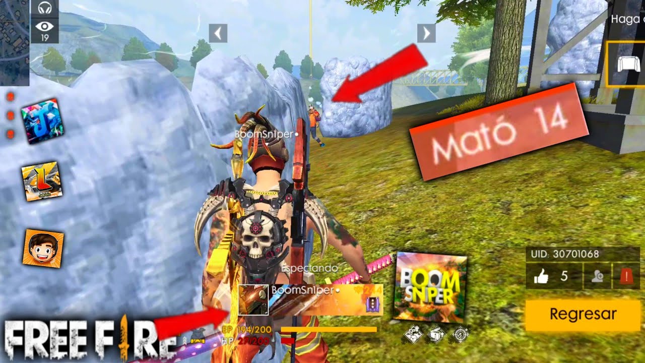 CASI ERA LA MEJOR PARTIDA DE MI AMIGO BOOMSNIPER PERO... FREE FIRE c/ Boom LaxxGms y Mofers1Games