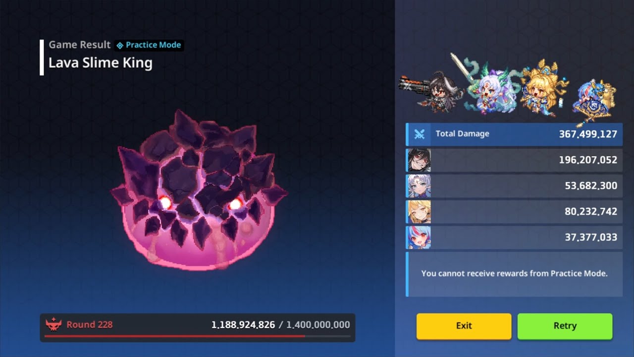 Guardian Tales Raid - Orca - Yun - Wakamo - Eunha vs Slime (367,5/424 F)