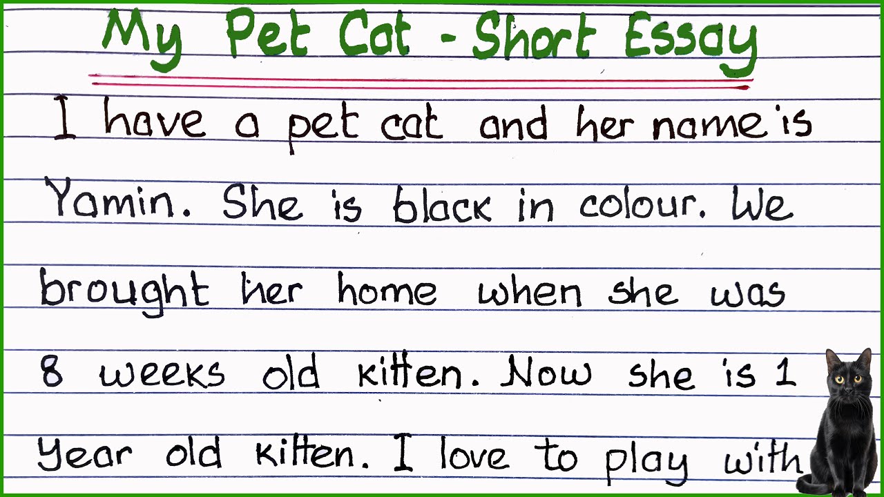 Essay on My Pet Cat in English | Short Essay on Cat | How to Write Essay on Cat