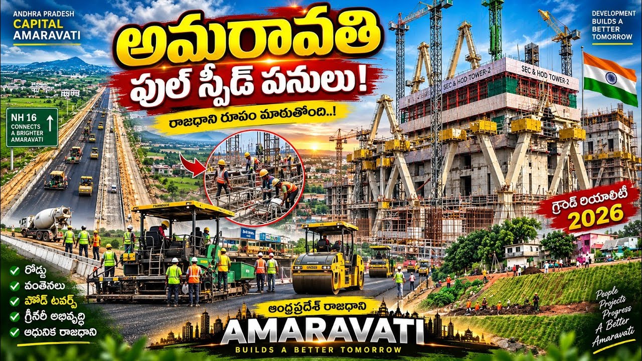 Amaravati works in full swing 🔥 All towers under rapid construction | Ground Reality 2026