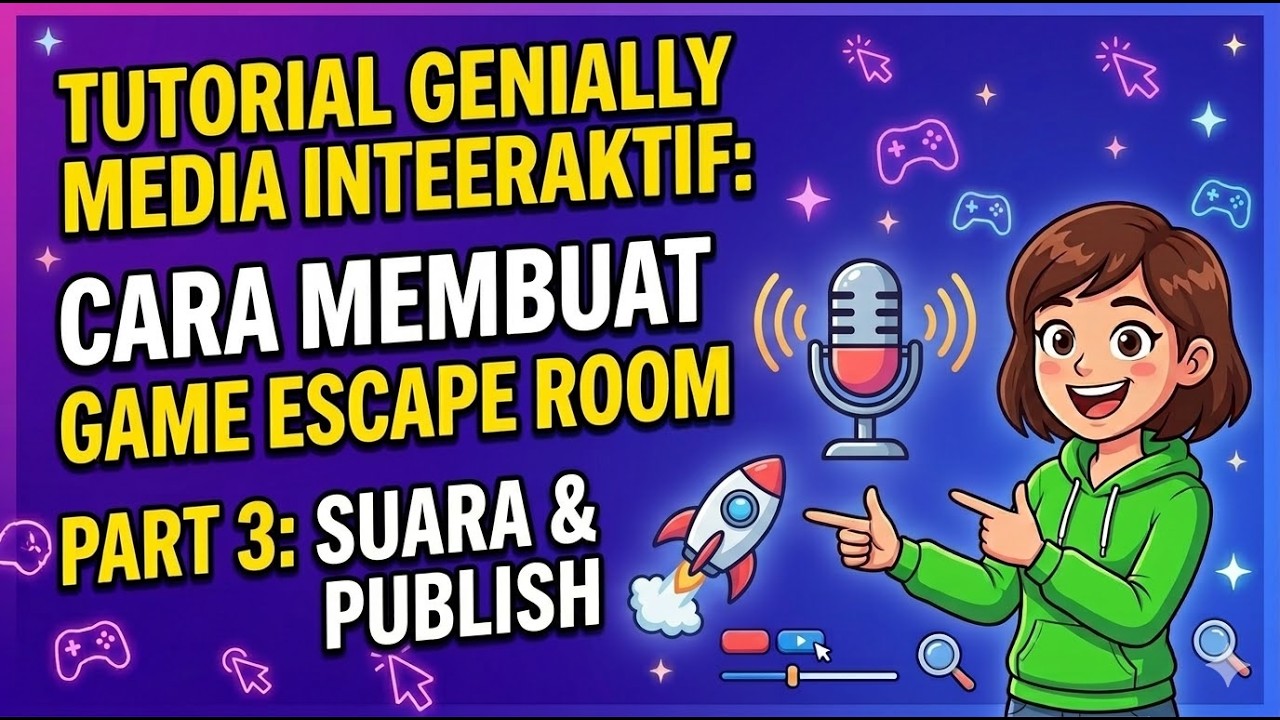 Tutorial Genially : Cara Memasukkan Suara & Publish Game Escape Room (Part 3)