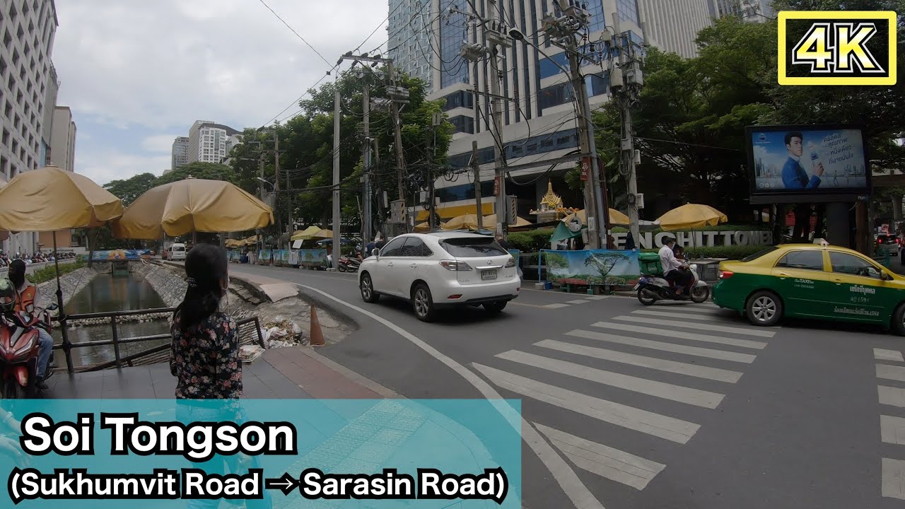 [BANGKOK] BSM Soi Tongson - Chitlom Area / (daytime) 4K