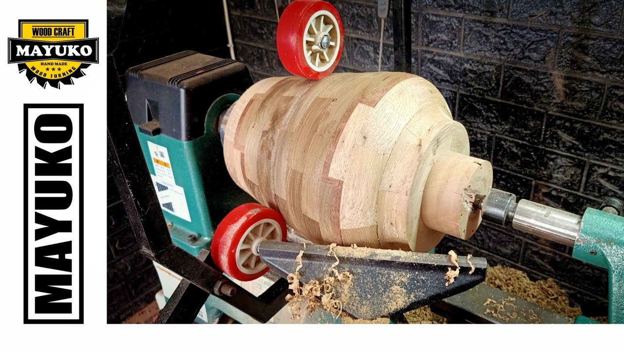 SEGMENTED VASE teak wood - wood turning