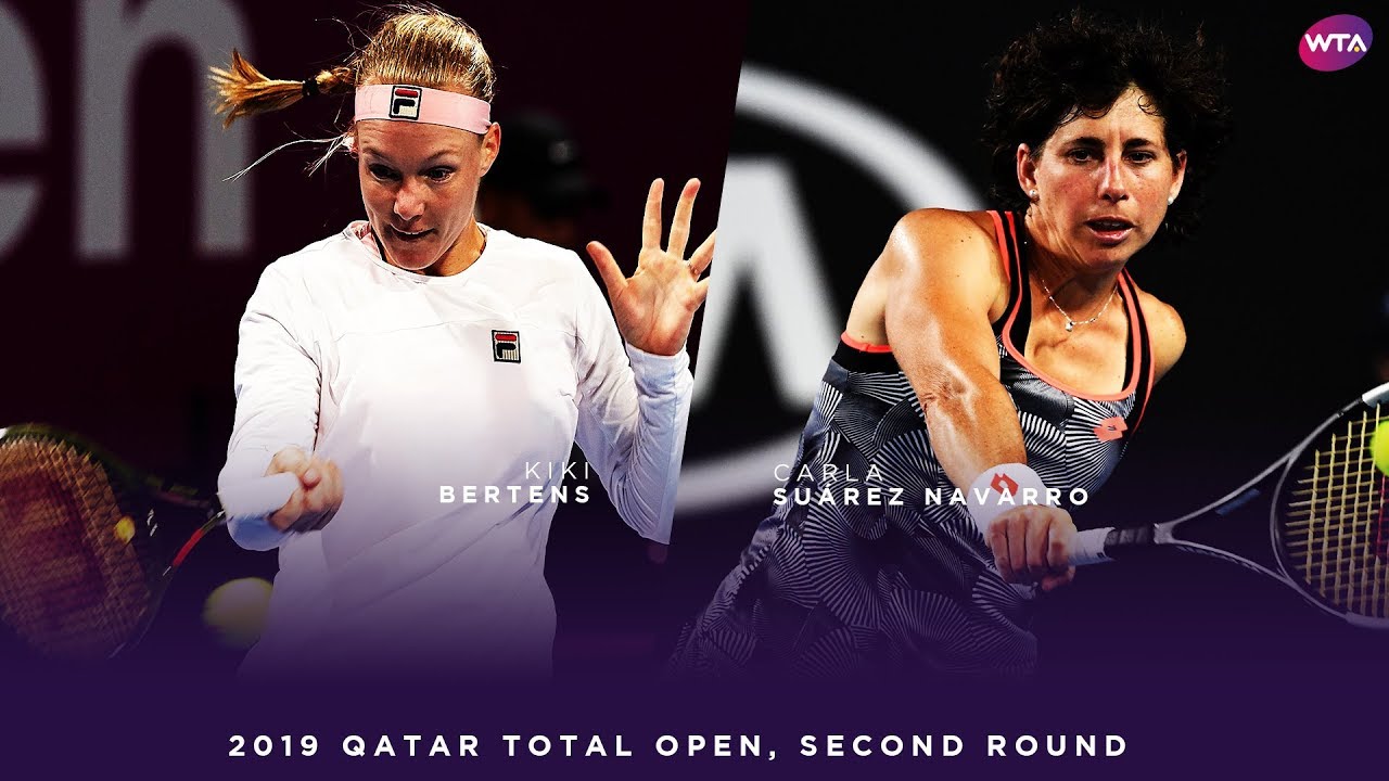 Kiki Bertens vs. Carla Suárez Navarro | 2019 Qatar Total Open | WTA Highlights