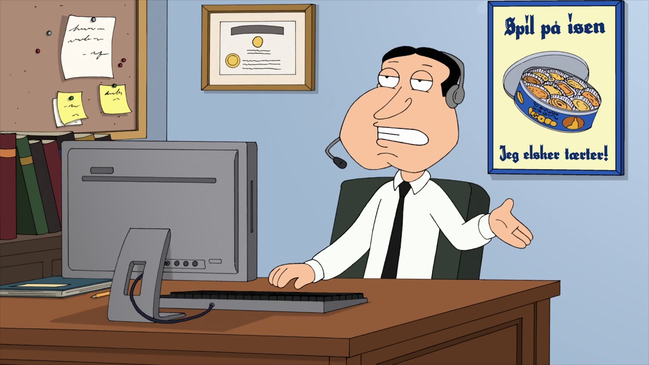 Family Guy - Quagmire in a danish cookie company