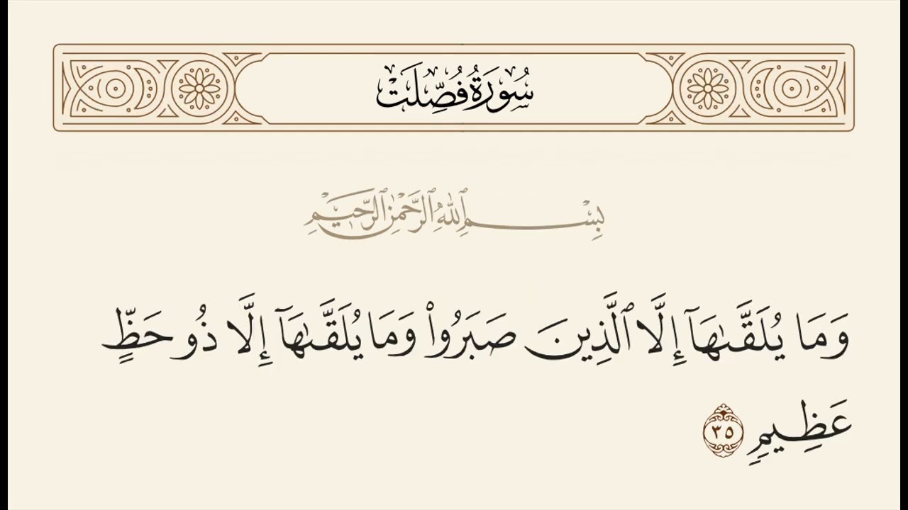 الربع الثالث من سورة فصلت