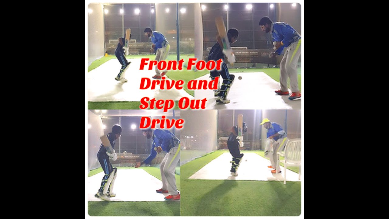 How to Play a  Front Foot & Step Out Straight Drive-By a 9 years old Boy