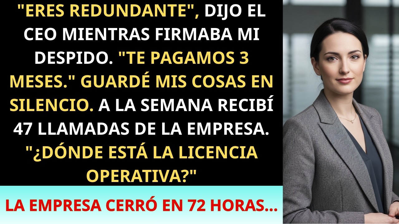 Me Despidieron Por ‘Redundancia’… Luego Descubrieron Que Yo Tenía La Única Licencia Operativa