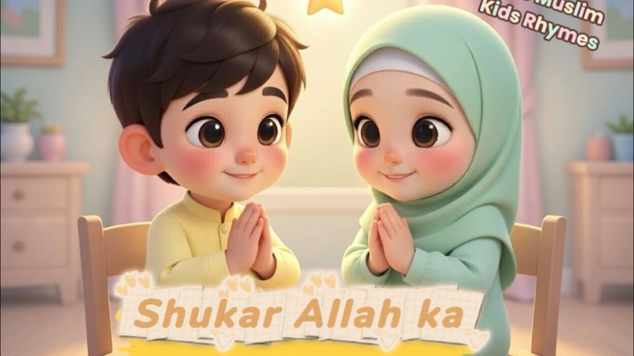 Shukar Allah Ka | Islamic Kids Rhyme | Soft Morning Dua for Children 🤍🌙