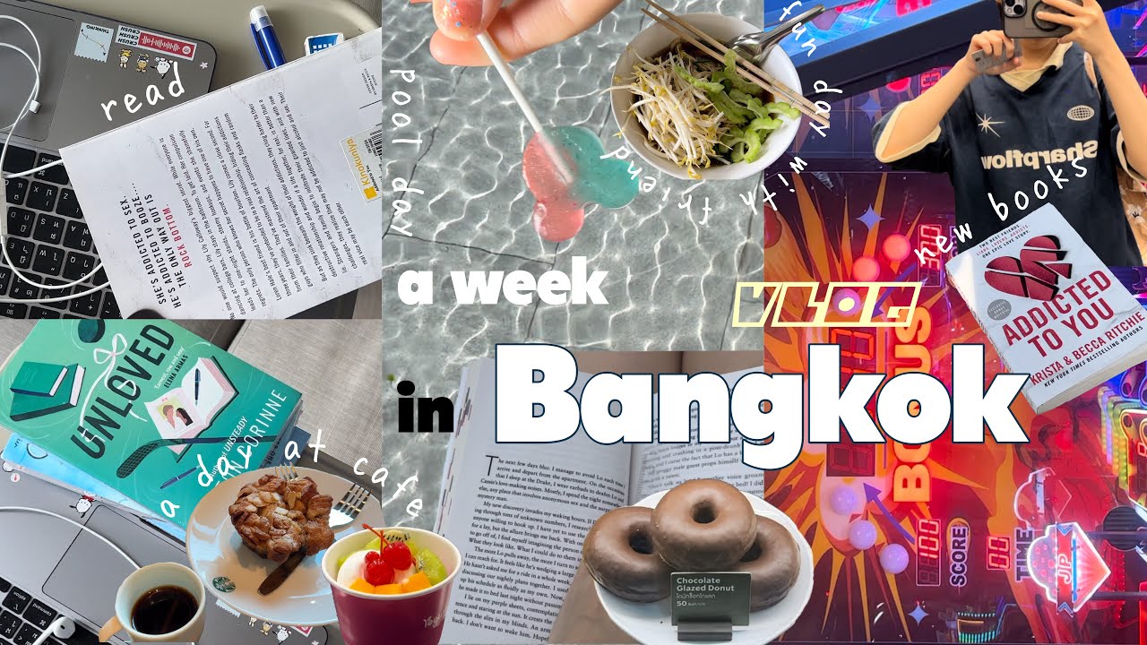 A WEEK IN BKK VLOG 🇹🇭📚🌊 | ชีวิตในกรุงเทพ อ่านหนังสือที่คาเฟ่  เที่ยวกับเพื่อน  ช้อปปิ้ง (en/thai)