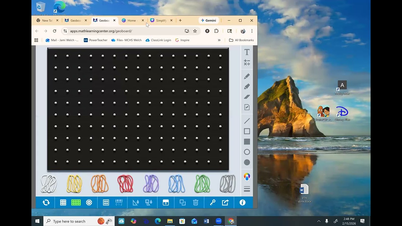Simplifying Square Roots with Geoboards
