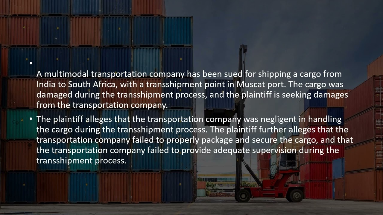 Case study chapter 2/Multimodal Logistics