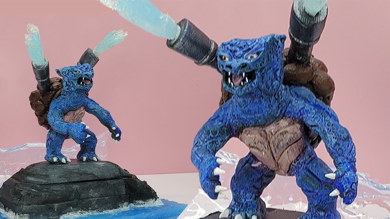 How to make Realistic Blastoise Diorama / Polymer Clay / ResinArt / Realistic Pokemon