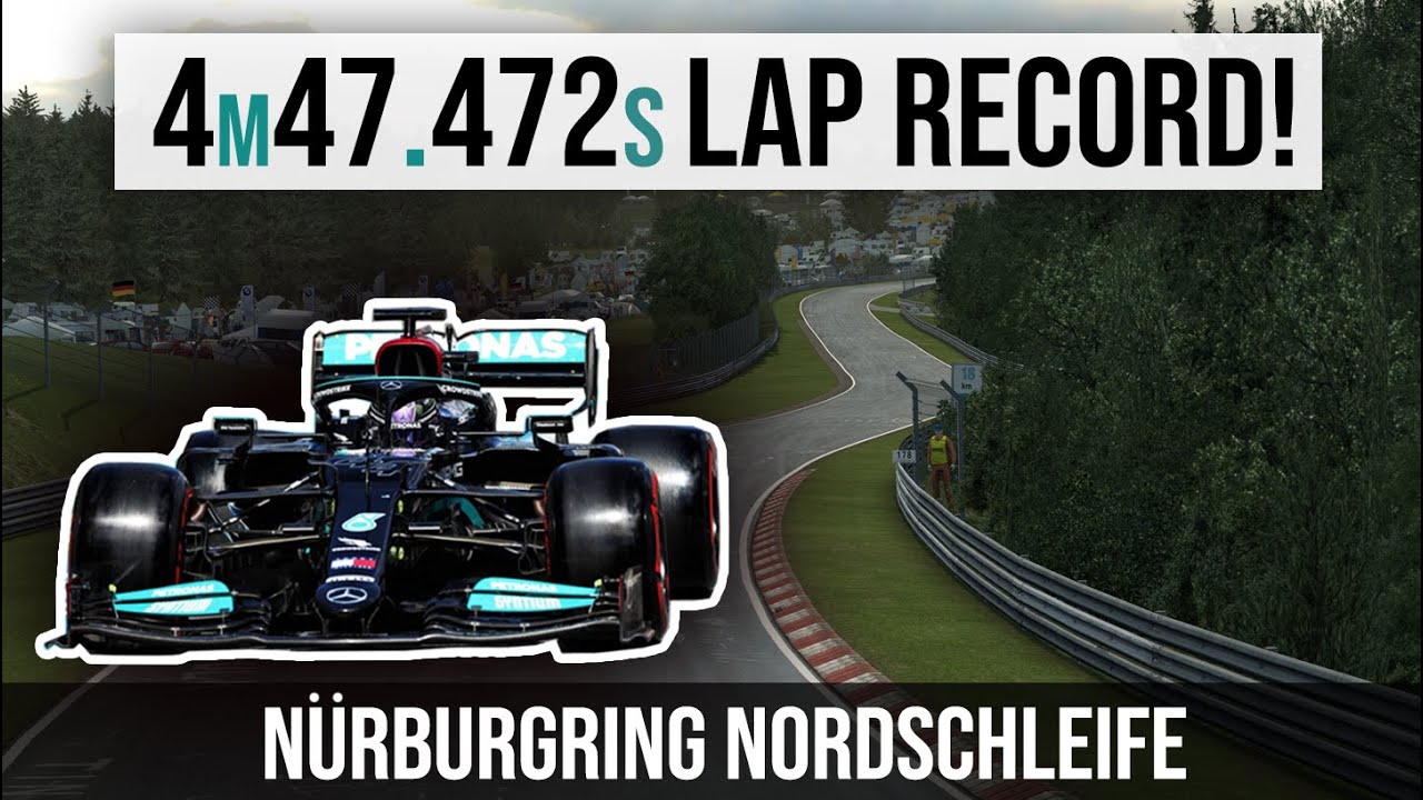 4m47.472s World Record | iRacing F1 @Nürburgring-o5h | Mercedes W12