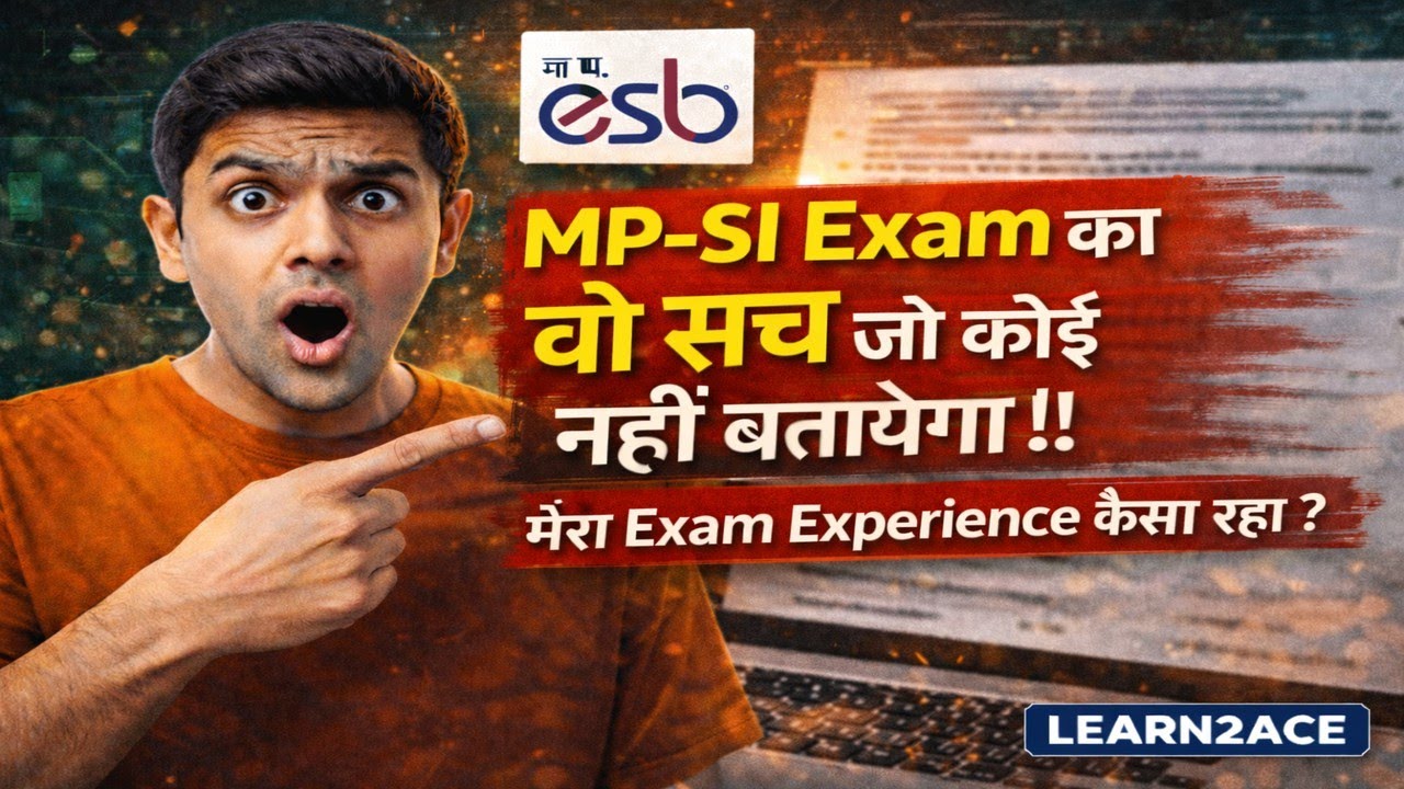 MP SI Exam का वो सच जो कोई नहीं बताएगा 😱 | Real Exam Experience