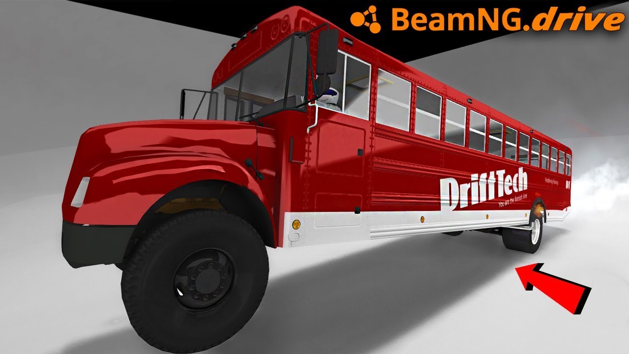 BeamNG Drive with a 24,000hp drag bus