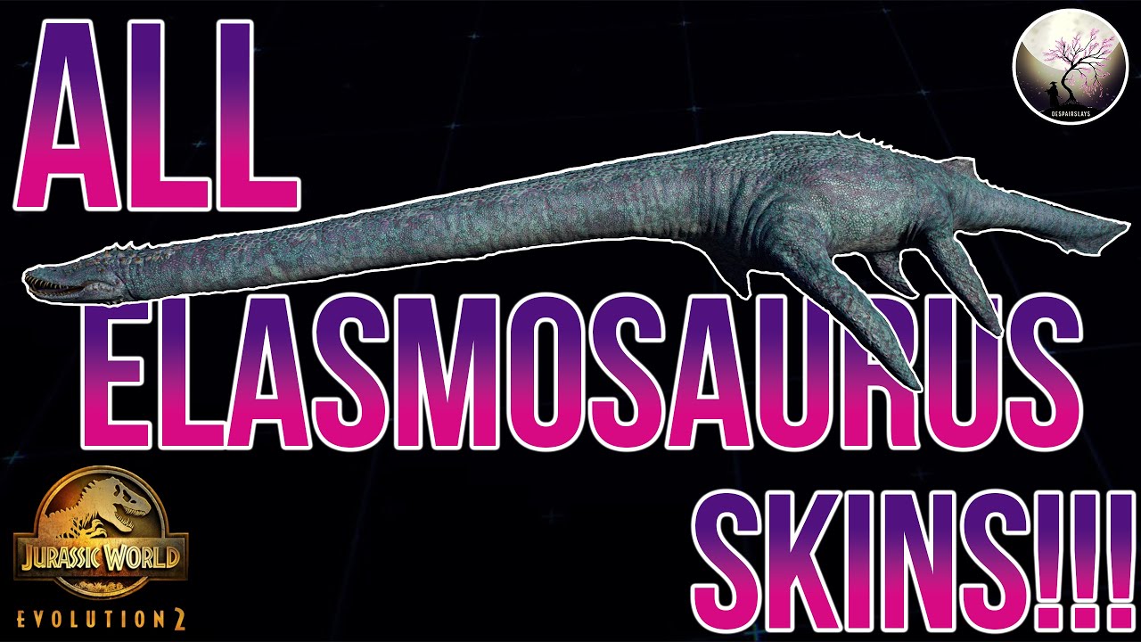 ALL ELASMOSAURUS SKINS SHOWCASE!!! - Jurassic World Evolution 2