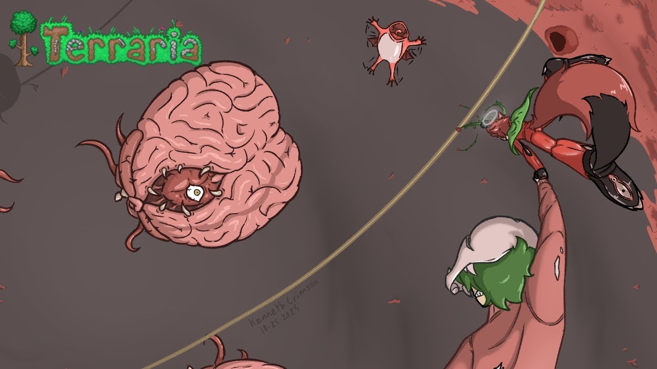 Having a Hard Time Battling The Brain of Cthulhu || Terraria For The Worthy (Part 5)