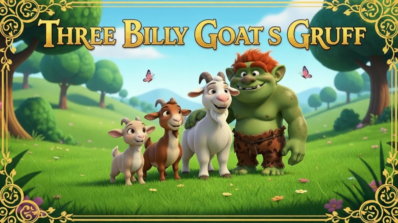 The Three Billy Goats Gruff | Fairy Tale Bedtime Story for Kids | KidoFlix