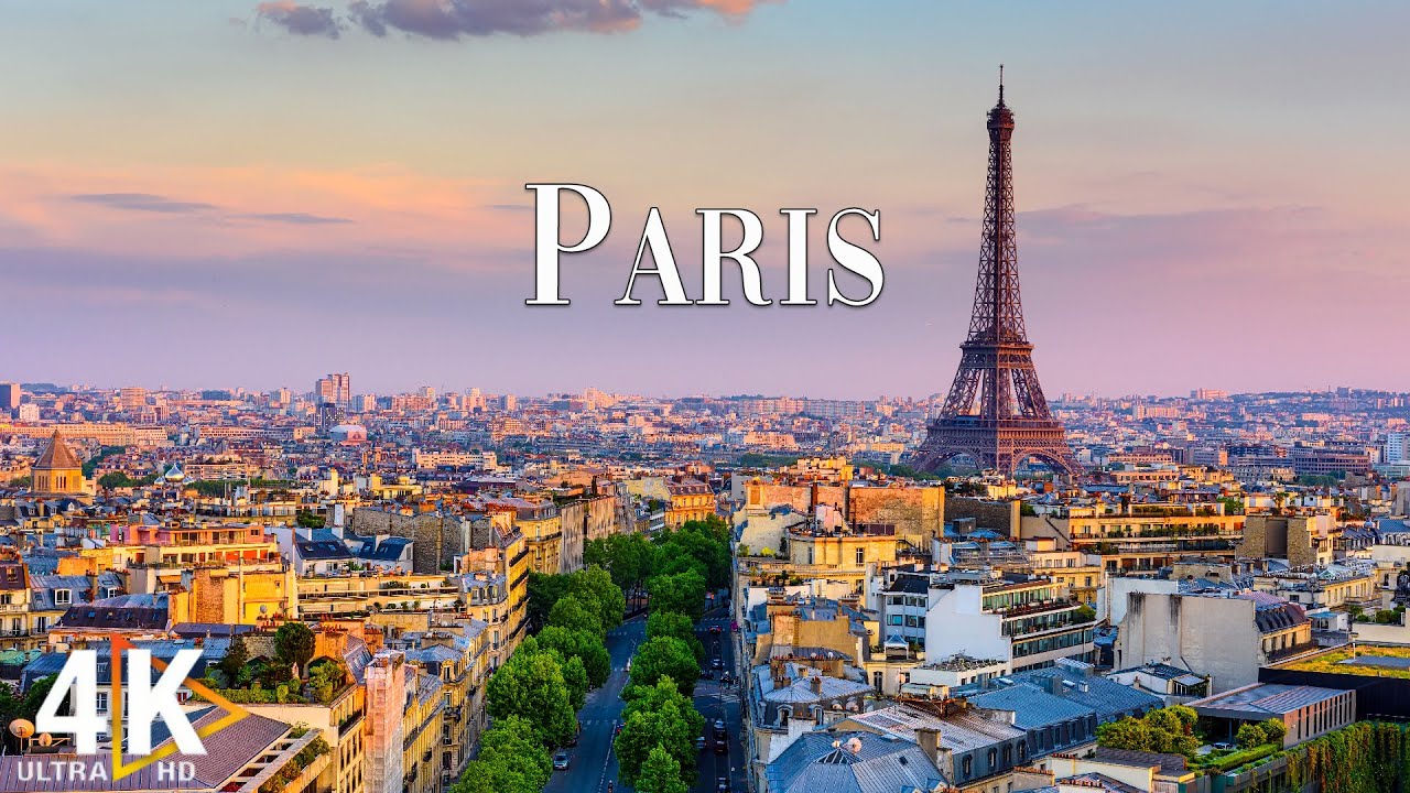 FLYING OVER PARIS (4K UHD) I Relaxing Music Along With Beautiful Nature Videos | 4K VIDEO ULTRA HD