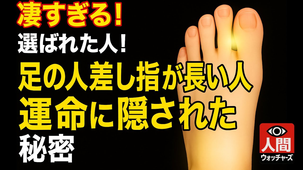 【選ばれた人】凄い！足の人差し指が長い人の運命に隠された秘密！#足 #足の人差し指 #スピリチュアル #Shorts